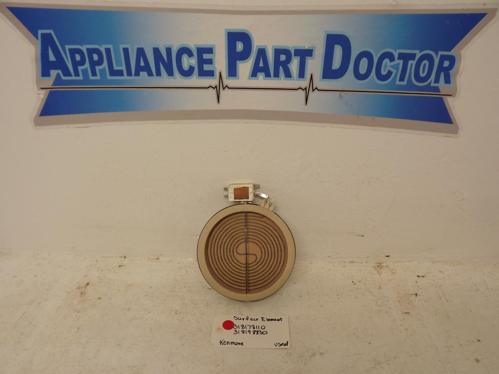 Kenmore Range 318178110 318198830 Surface Element Used Kenmore Range 318178110 318198830 Surface Element Used